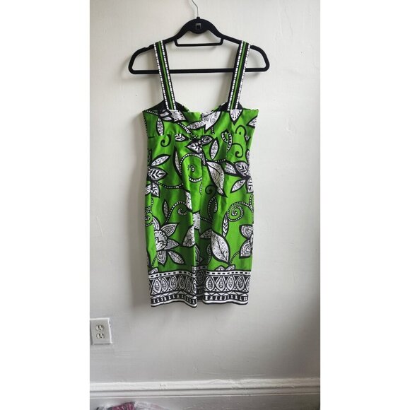 Muse Sleeveless Zipper zentangle floral Dress Women’s Size 8 - Picture 4 of 7